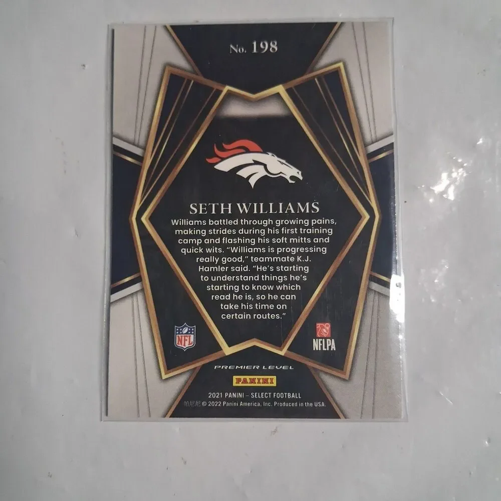 2021 Panini Select - Premier Level Seth Williams #198 Silver Prizm (RC)